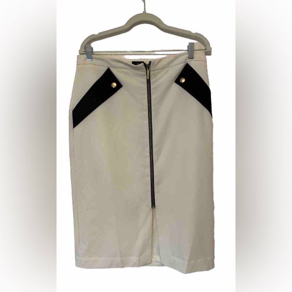 Worthington Women's Pencil Skirt Size 12 Mid Rise Black and White